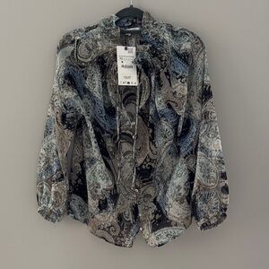 Zara Sheer Paisley Women's blouse